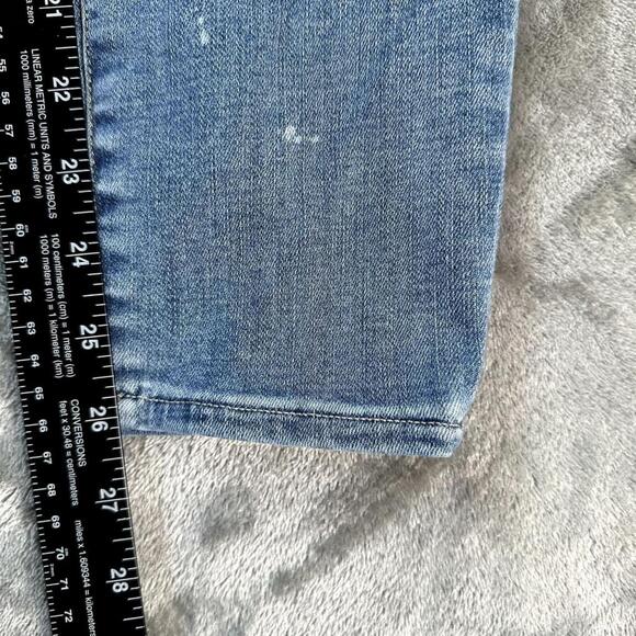 NYDJ Jeans Womens 12 LiftxTuck Technology Button Fly Ami Skinny Distressed Denim - Picture 11 of 13